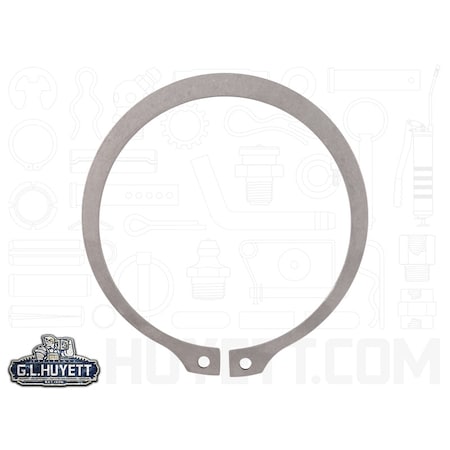 Rotor Clip External Retaining Ring, Stainless Steel Plain Finish, 3.125 in Shaft Dia SH-312-SS